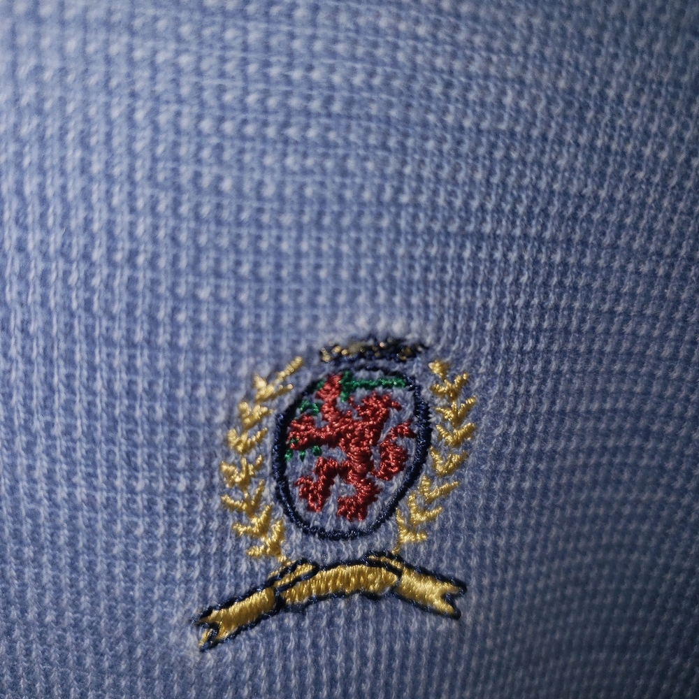 Mens sz XL Tommy Hilfiger blue polo shirt Preppy - Picture 3 of 4
